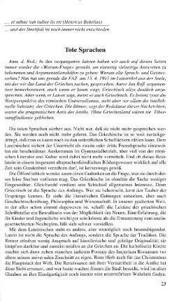 Tote Sprachen