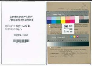 Entnazifizierung Erna Bieler , geb. 24.01.1892 (Lehrerin)