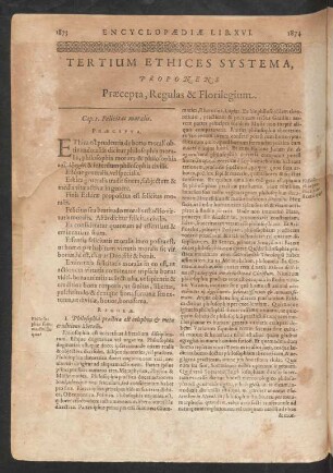 Tertium Ethices Systema, Proponens Praecepta, Regulas & Florilegium.