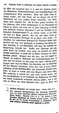 Balthasar Bekker in Amsterdam und Johann Winckler in Hamburg