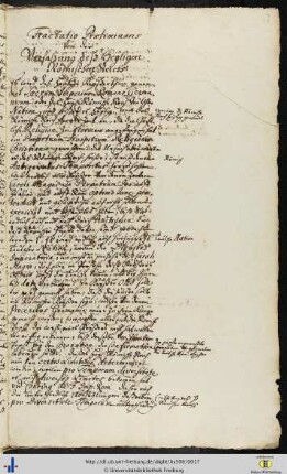 (7r - 14v) Tractatio Praeliminaris. Von der Verfassung deß Heyligen Römischen Reichs.
