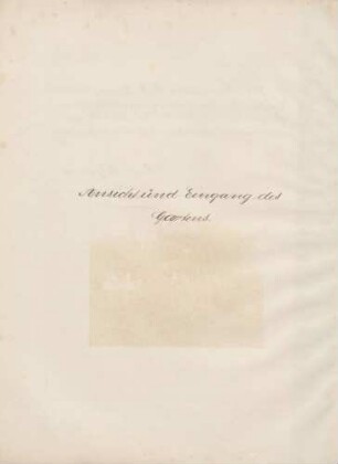 Textseite "Ansicht und Eingang des Gartens"