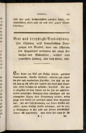 147-156, Vier und dreyßigste Beobachtung.