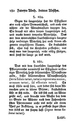 Blätterichtes Weinsteinsalz, Minderes Spiritus (§§. 285-287)