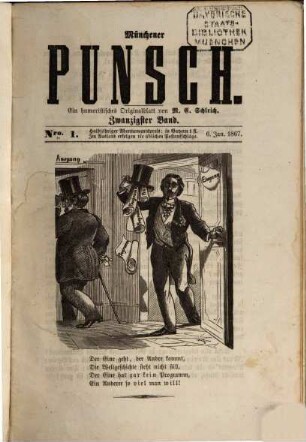 Münchener Punsch : humoristisches Originalblatt. 20. 1867