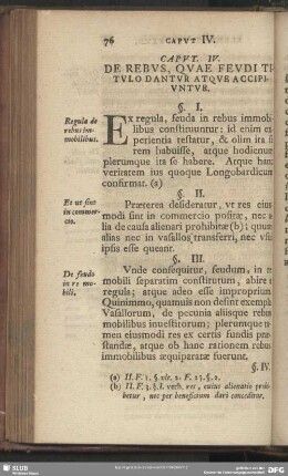 Caput. IV. De Rebus, Quae Feudi Titulo Dantur Atque Accipiuntur