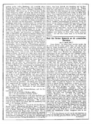 Rede des Fürsten Bismarck an die preussischen Oberlehrer : am 8. April 1895