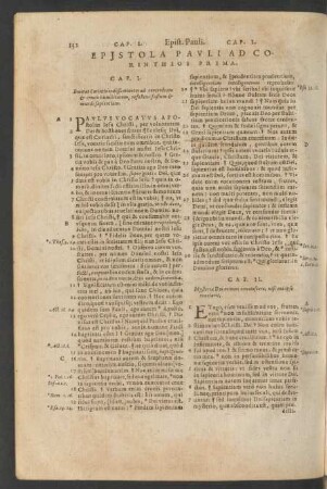 Epistola Pavli Ad Corinthios Prima.
