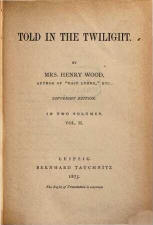 Told in the twilight, 2