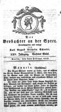 6. Stueck, 6. Februar 1826