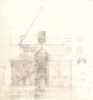 Fischer, Theodor; Stuttgart; Gustav-Siegle-Haus - Schnitt
