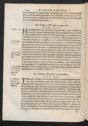 Cap. XV. De' Tempi, e Monasteri in particolare