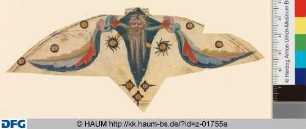 Miniatur-Fragment: Bartmaske und Ranke