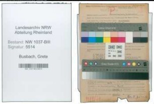 Entnazifizierung Grete Busbach , geb. 30.10.1915 ()