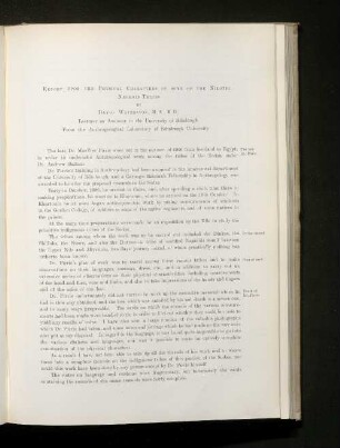 Report upon the physical characters of some of the nilotic negroid tribes