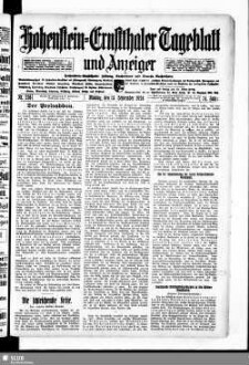 Hohenstein-Ernstthaler Tageblatt und Anzeiger : Hohenstein-Ernstthaler Zeitung, Nachrichten und Neueste Nachrichten ; Generalanzeiger für Hohenstein-Ernstthal mit Hüttengrund, Oberlungwitz, Gersdorf, Hermsdorf, Bernsdorf, ...