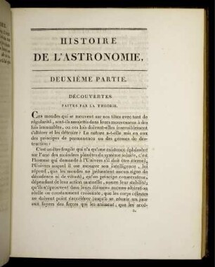 Deuxiéme Partie. Découverts Faites Par La Theorie.