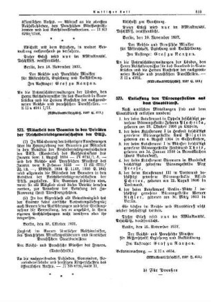 Entlassung von Büroangestellten aus dem Staatsdienst : [Allgemeine Verwaltungssachen] ; [Für das Reich] ; [Amtliche Erlasse] ; [Amtlicher Teil]