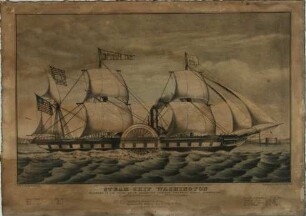 "STEAM SHIP WASHINGTON" - Raddampfer "Washington"