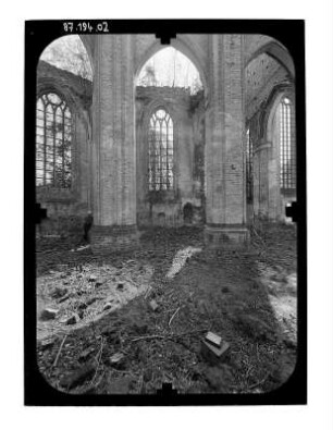 Dargun. Schloßruine (Zerstörung 1945). Teilansicht