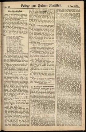 Zweite Ausgabe vom Samstag, den 07. Juni 1879.