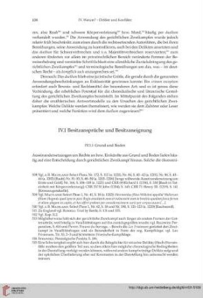 IV.1 Besitzansprüche und Besitzaneignung