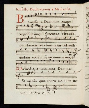 91v - 92r Benedictine Dominum omnes Angeli eius