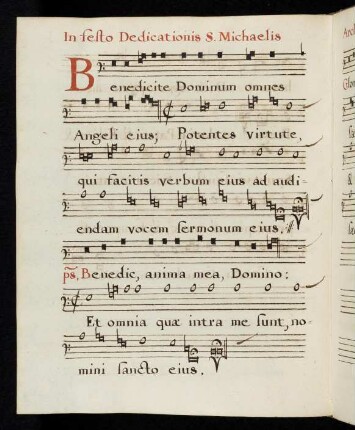 91v - 92r Benedictine Dominum omnes Angeli eius