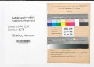 Entnazifizierung Hermann Bitterlich , geb. 00.00.0000 (Oberinspektor)