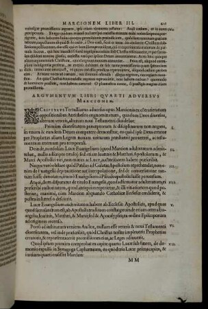 Argumentum Libiri Quarti Adversus Marcionem.