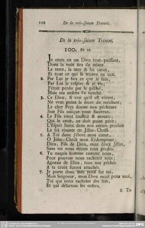 De la très-sainte Trinité
