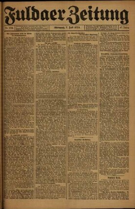 Ausgabe vom Mittwoch, den 07. Juli 1920.