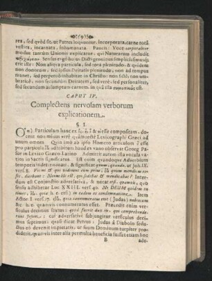 Caput IV. Complectens nervosam verborum explicationem.