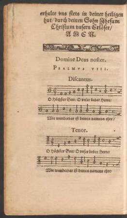 Domine Deus noster. Psalmus VIII.