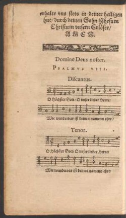 Domine Deus noster. Psalmus VIII.