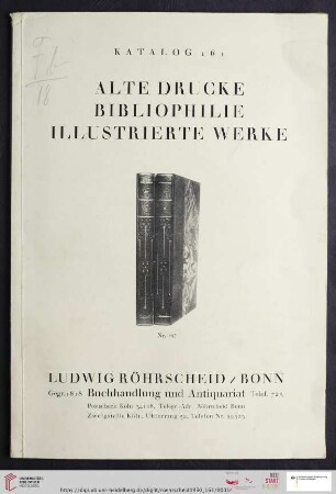 Alte Drucke, Bibliophilie, illustrierte Werke (Katalog-Nr. 161)