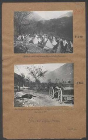 Mit Kriegsgerät und Verendeten Tieren verstopfte ital. Rückzugsstraße bei Udine