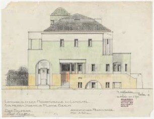 Landhaus Lange, Berlin-Lankwitz: Seitenansicht Privatstraße 1:50