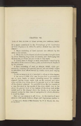 CHAPTER VII. BARS AT THE MOUTHS OF TIDAL RIVERS, AND LITTORAL DRIFT.
