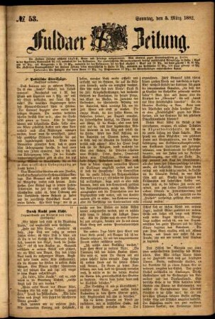 Ausgabe vom Sonntag, den 05. März 1882.