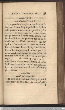XXXIX. Dési de Diogene