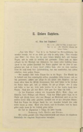 II. Unsere Nutztiere