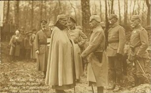 Der Kaiser mit dem Prinzen Heinrich zu Besuch im Hauptquartier des Kronprinzen.