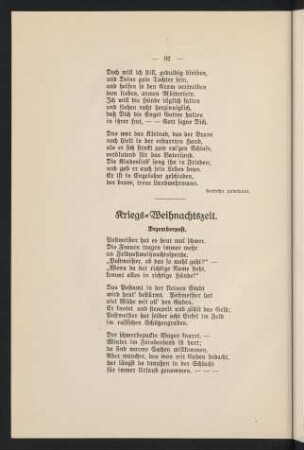 92-98, Kriegs-Weihnachtszeit