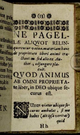 Ne pagellæ aliquot relinquerentur vacua,[...]
