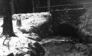 Tharandt-Grillenburg. Triebischbrücke, nördlich vom Kroatenstein an der Straße nach Hartha