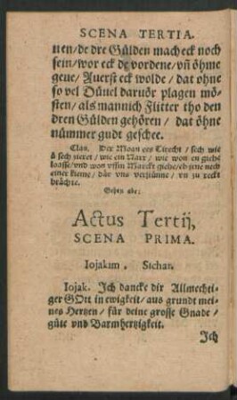 Actus Tertii, Scena Prima.