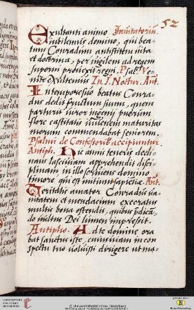 Officium de s. Conrado episcopo et confessore constanciensi