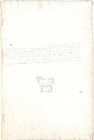 Neureuther, Eugen Napoleon; u. a. Deutschland; Griechenland; Italien; Schweiz; Studien- und Reiseskizzen - Rind (Ansicht); handschriftl. Notizen