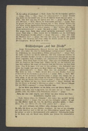 Erschießungen "auf der Flucht"